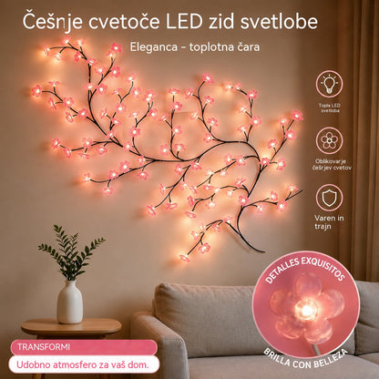 ✨ Prilagodljive LED luči v obliki trte in rož: okrasite svoj dom s čarobnim in toplim vzdušjem 🦋💡