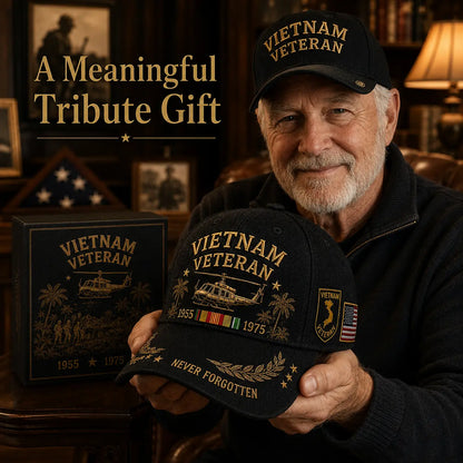 🧢Gorra bordada conmemorativa de veteranos de Vietnam de EE. UU. (1955-1975)