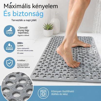 🛁【70x38cm】Csúszásgátló és antibakteriális biztonsági zuhanyszőnyeg🚿 Hatékonyan megakadályozza az eséseket és sérüléseket