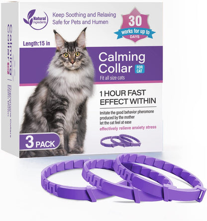 (3 piezas) Collar ajustable antipulgas y antigarrapatas para perros y gatos