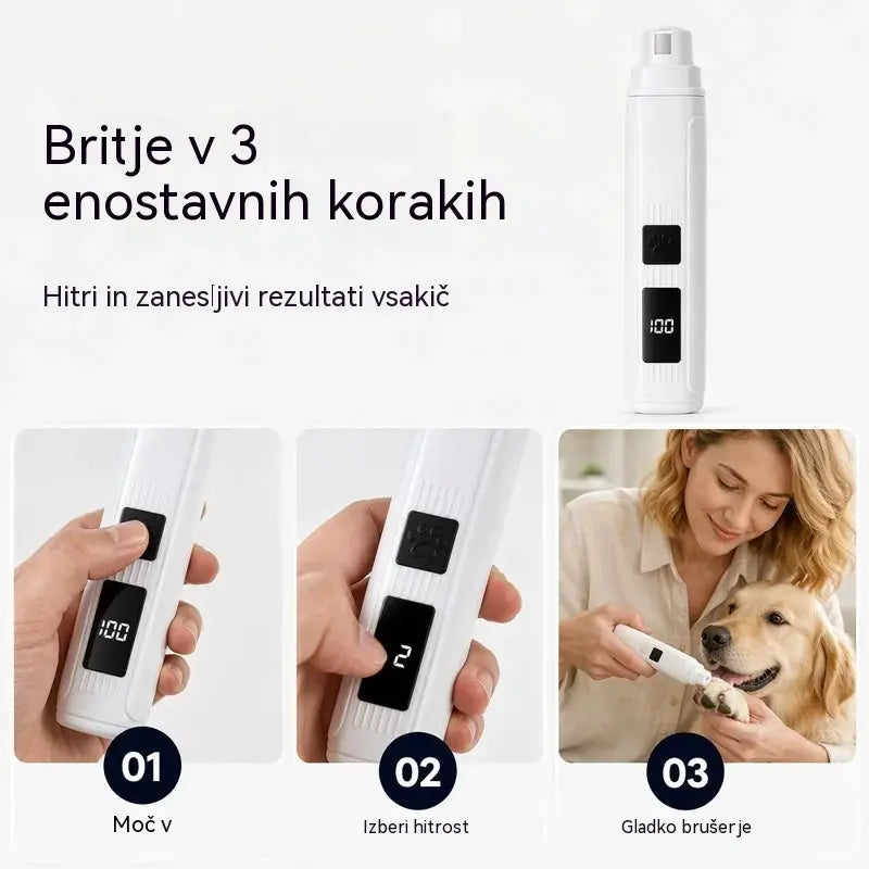 🔥【Kupite 1, dobite 1 gratis】🐱🐶 Električna pilica za nohte za hišne ljubljenčke z LED indikatorjem napajanja