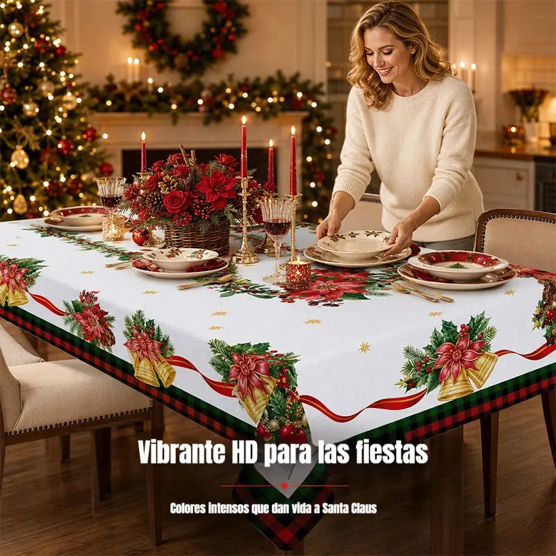 ⏳🔥¡50% de descuento por tiempo limitado! ⏰Mantel navideño decorativo impermeable🎄