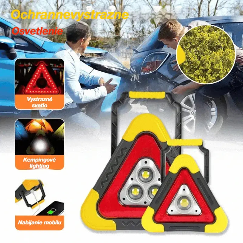 🚗Három az egyben napelemes háromszög alakú vészjelző lámpa