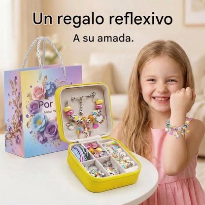 🎀✨ Kit DIY de Pulseras para Niñas – Creatividad, diversión y colores increíbles en un solo regalo 🎁🌈