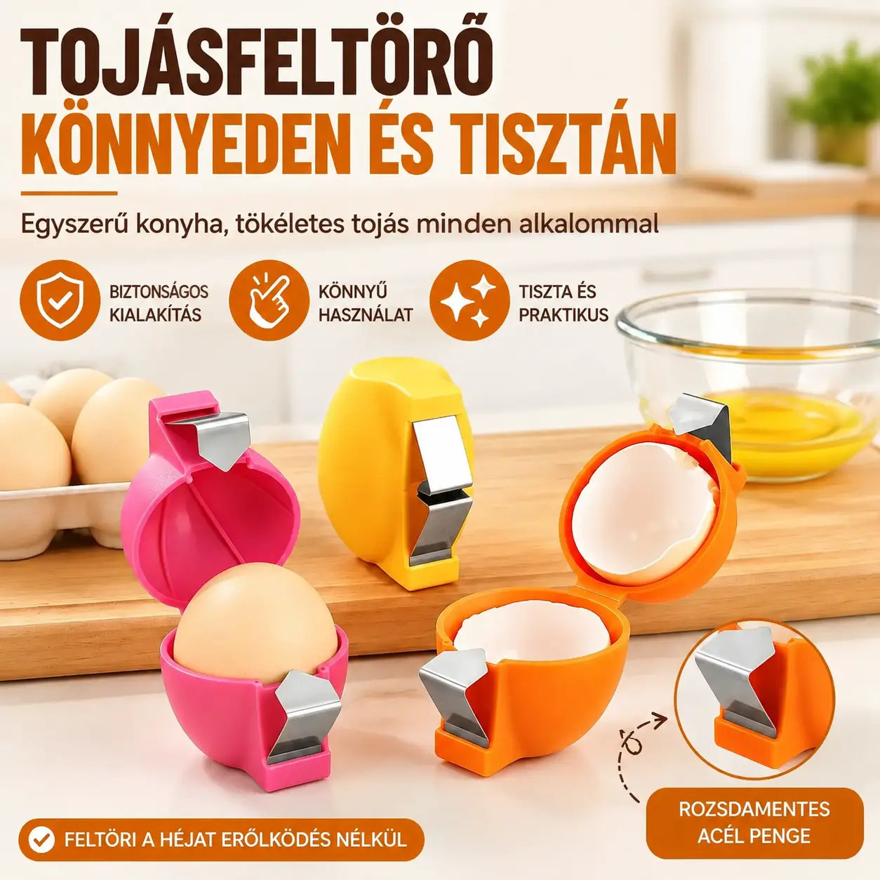 🔥50% kedvezmény🔥3 darab🥚 Tojásnyitók
