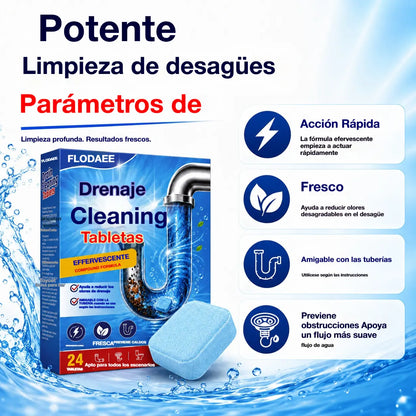 🏠🚿【24 piezas】💨 Pastillas efervescentes para desatascar desagües