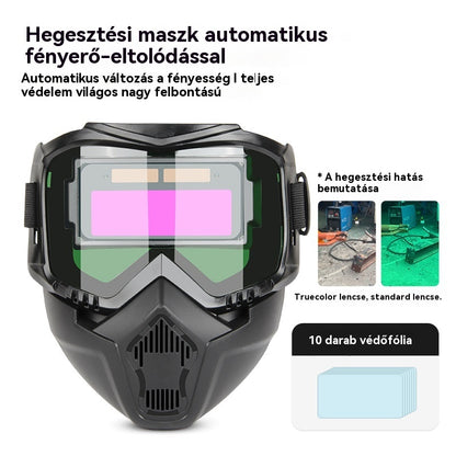 🔥😎Teljesen automatikus hegesztőálarc⚡Intelligens fénybeállítás, professzionális védelem