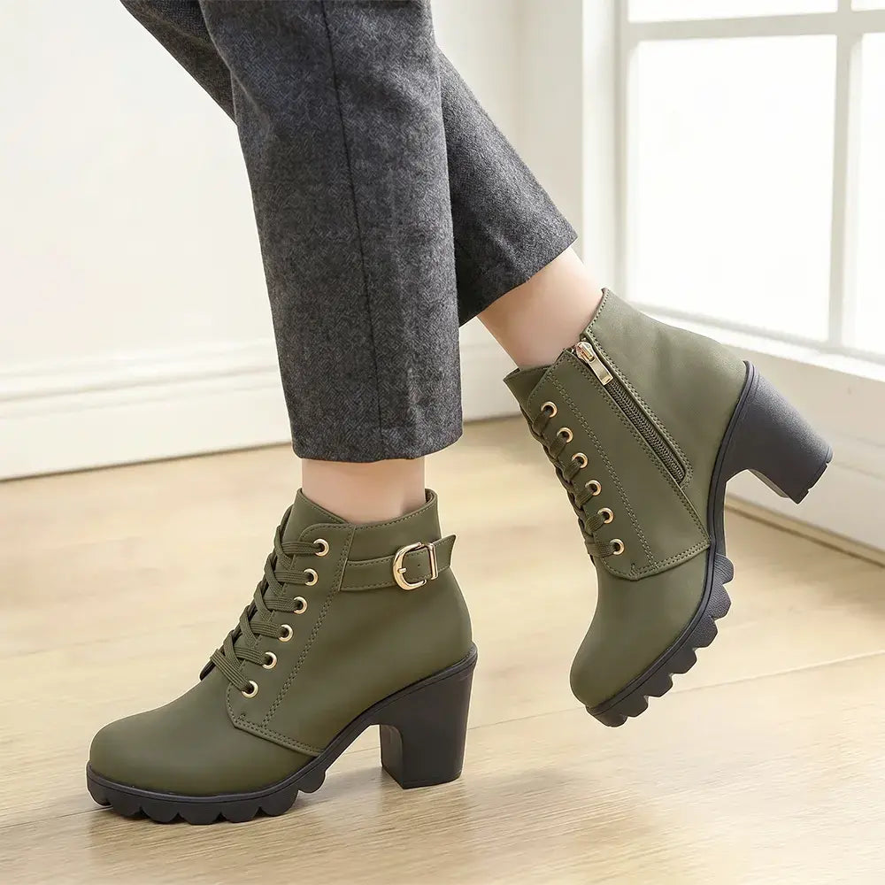 👢【35-42】Podzimní a zimní kousek: Stylové dámské kozačky na vysokém podpatku - kombinace módy a pohodlí pro celodenní a pohodlné nošení!