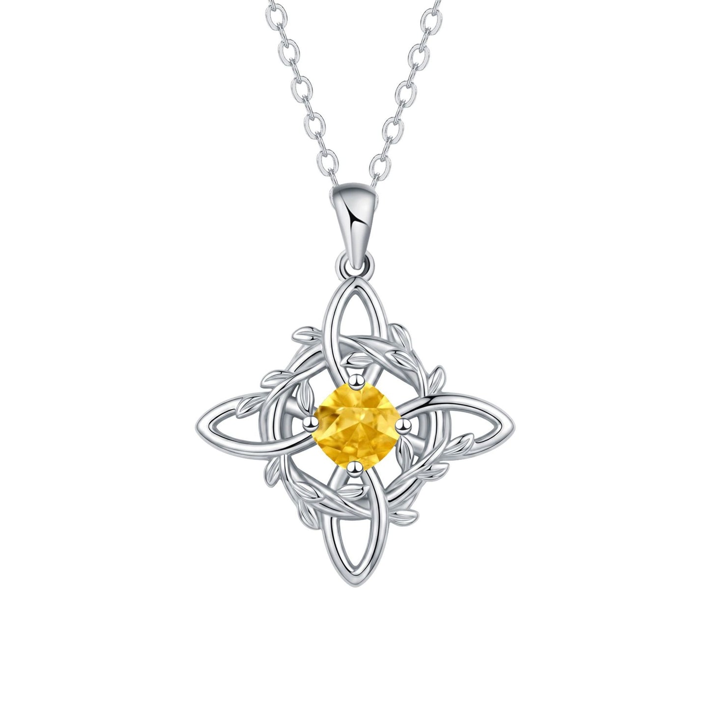 【Compra 1 y llévate 1 gratis】2 pieza 26 euros💥Collar místico de nudo de bruja con piedra de nacimiento 🔮💞 Protege a tus seres queridos