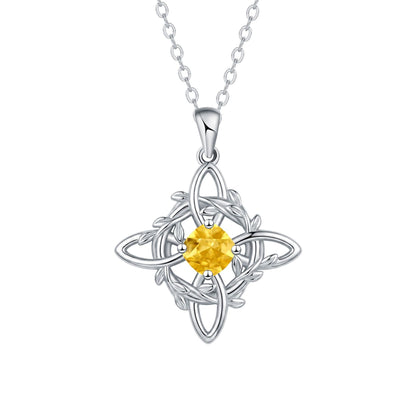 【Compra 1 y llévate 1 gratis】2 pieza 26 euros💥Collar místico de nudo de bruja con piedra de nacimiento 🔮💞 Protege a tus seres queridos