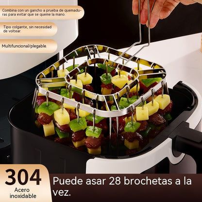 🥳⏳✨ ¡50% de descuento! Producto recientemente mejorado.✨Parrilla de acero inoxidable para brochetas🍢