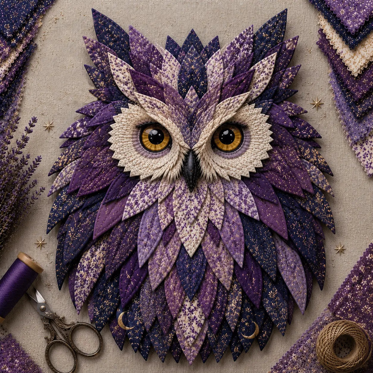💥 ÚLTIMO DÍA: 49 % DE DESCUENTO – 🦉 Kit de manualidades DIY: Cuadro de pared de búho en capas de tela – Actividad relajante, resultados preciosos