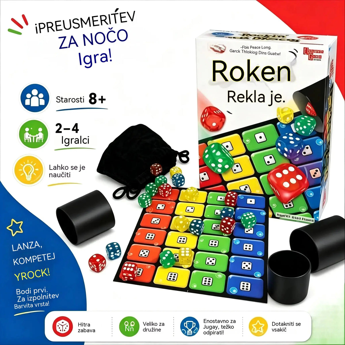 🎲👨‍👩‍👧‍👦Priljubljena družabna igra s kockami Ligreto