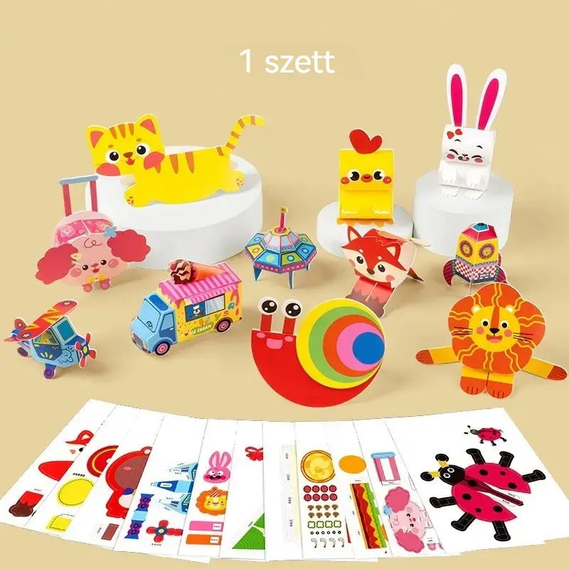 🎨 32 3D papírminta alkotáshoz, hajtogatáshoz és szórakozáshoz