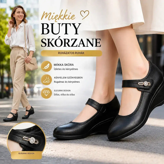 【45% OFF】🏆👡【35-41】Puha bőr, puha talpú, éksarkú, csúszásgátló bőrcipő anyukáknak
