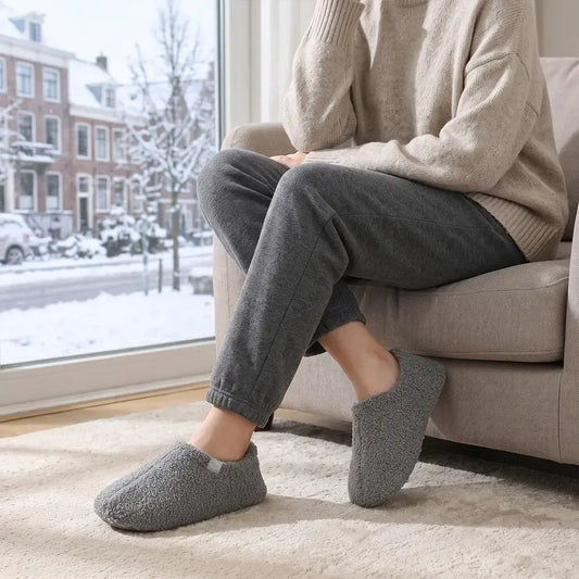 【36-45】Legkelendőbb unisex téli házipapucs - puha talp, zárt sarok, csendes, memóriahabbal