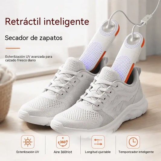 🥳Artículo más vendido de 2026🥳💞 ¡Más de 50.000 unidades vendidas! ☀️🧦 Secador de zapatos eléctrico extensible con función de secado y esterilización: circulación de calor de 360° + esterilización con luz azul UV. 🛡️✨