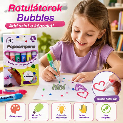 🎁【Vásárolj 1-et, kapsz 2-t ingyen】【2 darab 8300 Ft】3D nyomtatótoll gyerekeknek: Popcorn buborék rajzolás (DIY)