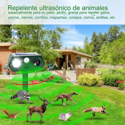 🐅Repelente ultrasónico de animales salvajes alimentado por energía solar