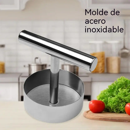 🔥【Compra 1 y llévate 1 gratis】🍔 Prensa para hamburguesas de acero inoxidable apta para alimentos (hágalo usted mismo)