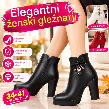 👢Časovno omejena ponudba🔥【34–41】Novi modni ženski usnjeni škornji s peto za jesen/zimo