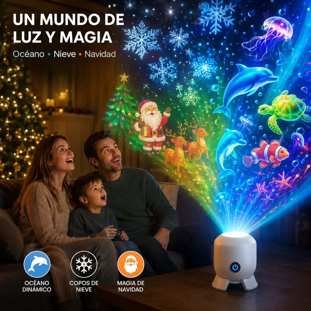 💖🌙【50% de descuento】🌌✨Lámpara proyector de cielo estrellado dinámico | Luz y sombra giratorias, creando una atmósfera de ensueño