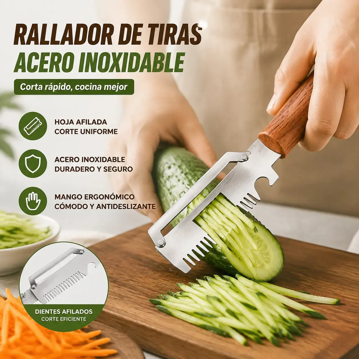 ✅Compra 1, llévate 1 gratis (2 artículos) 🧅🔪 Pelador de cocina multifuncional 3 en 1: ¡Pela, corta y abre botellas! 🔥