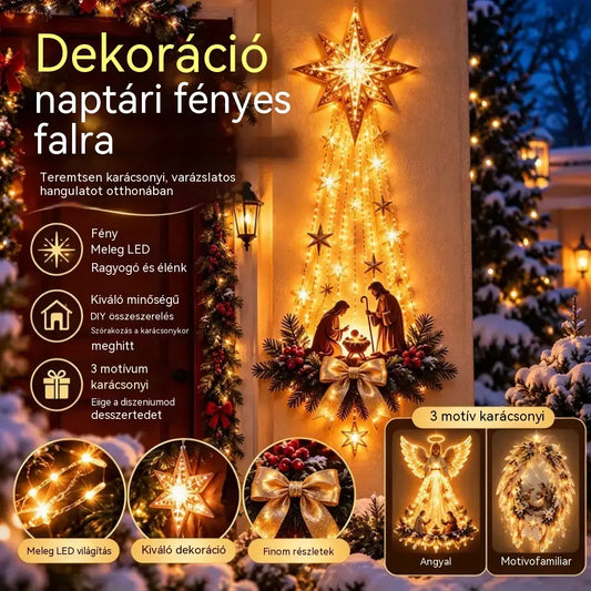 ✨🕯️ Megvilágítható fali betlehemi jelenet | LED-es betlehemi jelenet | Karácsonyi lakásdekoráció 🏠