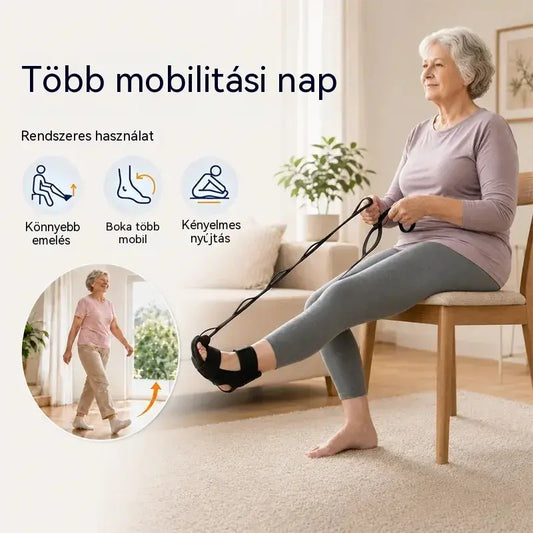 【2 db】Nyújtóöv és szalagnyújtó jógához és fitneszhez – Lélegző és állítható pánt a bokához és a lábfejhez, a regenerációhoz és a rugalmassághoz
