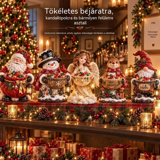 🎄 Karácsonyi ajánlatok! ✨ Karácsonyi fényfüzérek és édességtálak: 5-féle karácsonyi mintával.