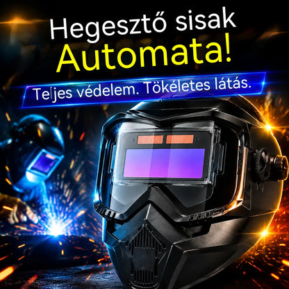 🔥😎Teljesen automatikus hegesztőálarc⚡Intelligens fénybeállítás, professzionális védelem