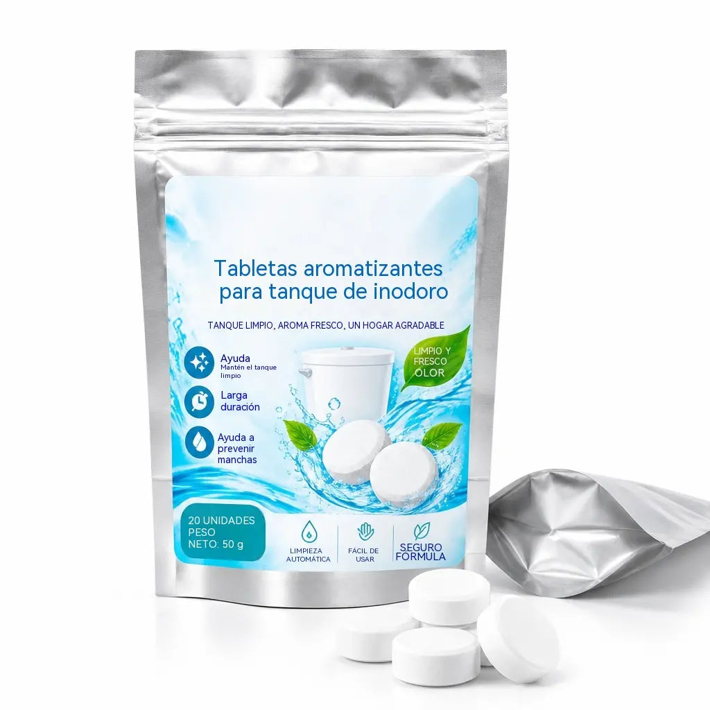 🥳💞¡Las ventas han superado las 50.000 unidades! 🚽Pastillas limpiadoras y desodorizantes para tanques de inodoro (20 pastillas por paquete, limpian continuamente y eliminan eficazmente los olores 🧼✅¡Seguro y no daña las tuberías!)