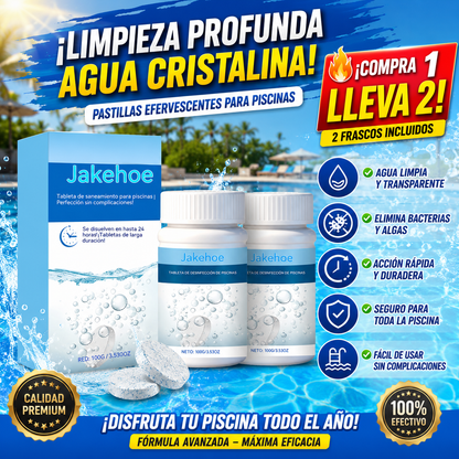 🔥Compre 1 y obtenga 1 gratis（2 botella）Pastillas efervescentes para la limpieza de piscinas