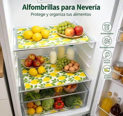 6 piezas por 27 euros-🧊🛡️ Protectores impermeables para estantes de refrigerador — Antideslizantes, fáciles de limpiar y aptos para contacto con alimentos — Mantén los estantes ordenados y frescos ✨