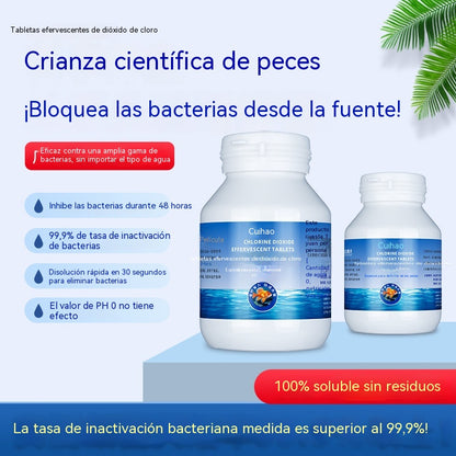 🐟【100 Tabletas】【Compra 1 y llévate 1 gratis】💧 Tabletas efervescentes para limpiar el agua de acuarios y estanques, tabletas oxigenantes para acuarios 🔥