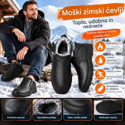 ❄️【Velikosti 38–48】 Novi moški zimski škornji s toplo, mehko podlogo in ojačano zasnovo.