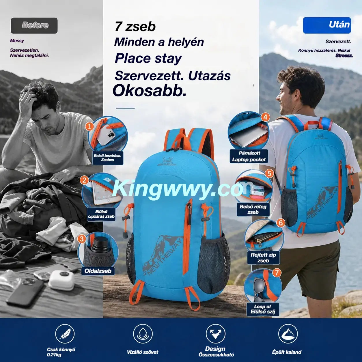 🌄✨Nagy kapacitású hátizsák | Vigyél magaddal mindent, amire szükséged van