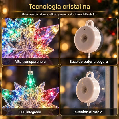 🔥🎁【2 darab 8300 Ft】🎄 Elemes, LED-es karácsonyi ablakvilágítás