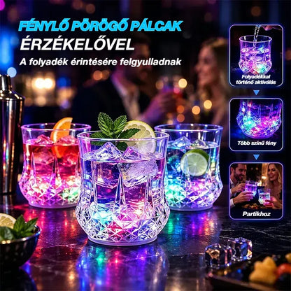 ✨💎Folyadék hatására aktiválódó LED-es kristályüveg-készlet🥂