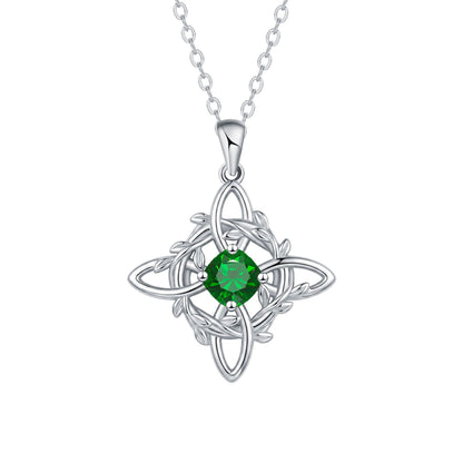 【Compra 1 y llévate 1 gratis】2 pieza 26 euros💥Collar místico de nudo de bruja con piedra de nacimiento 🔮💞 Protege a tus seres queridos