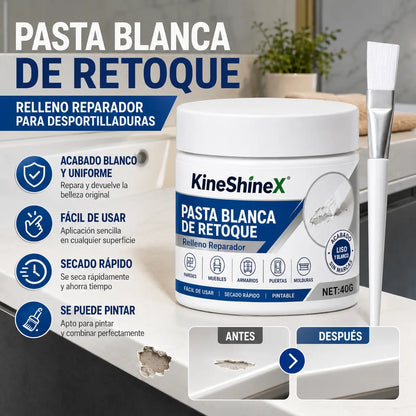 🧹🏠【Compra 1 y llévate 1 gratis】Pasta de retoque para muebles blancos con pincel