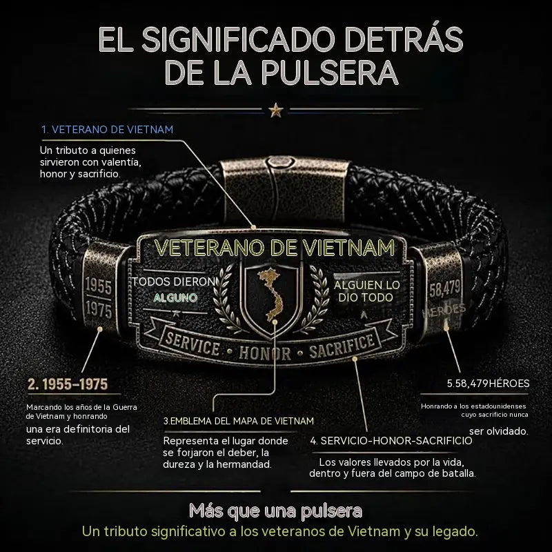 ✝💥49% de descuento, último día de la promoción: Pulsera de Honor para Veteranos