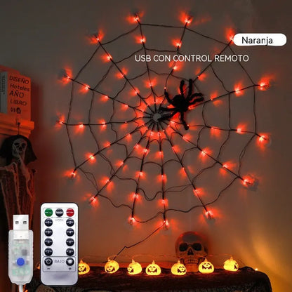 (🎃Oferta anticipada de Halloween: 49% de descuento🎃) Lámpara LED gigante de telaraña para Halloween