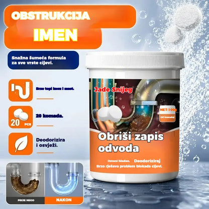 🔥50% POPUSTA 【2 za 23 eura】❤️ Snažne šumeće tablete za čišćenje koje brzo otapaju začepljenja uzrokovana masnom kosom, odčepljuju odvode; također su dezodorirajuće i antibakterijske.
