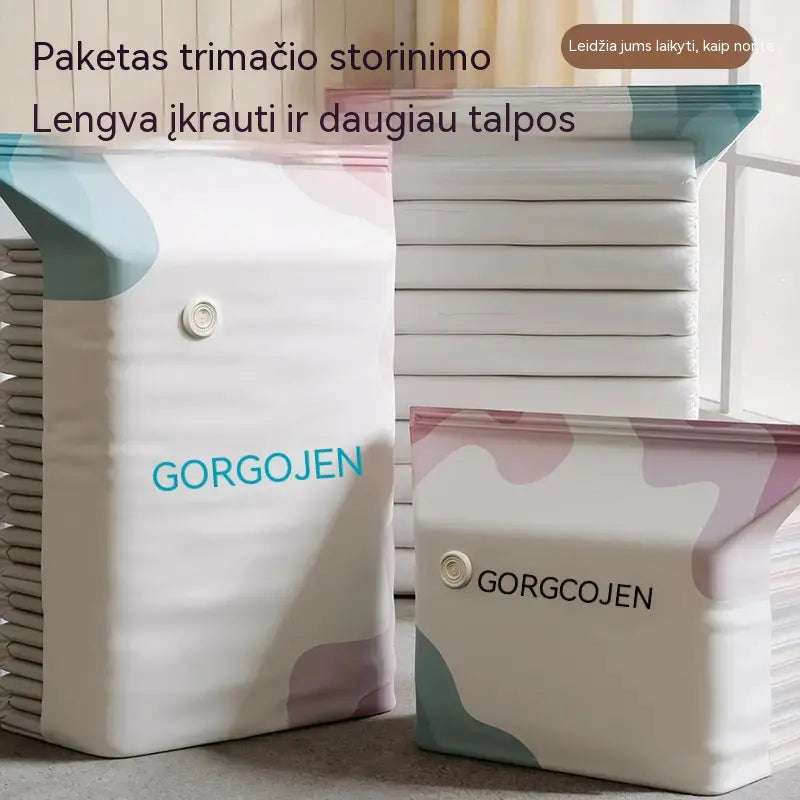 🧳5 darab 9000 Ft 💨 Nagy méretű, összenyomható vákuumos tárolózsák: nincs szükség pumpára, légmentesen záródik, tökéletes helytakarékos megoldás bőröndbe és otthonra ✈️