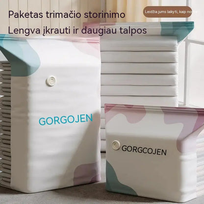 🧳5 darab 9000 Ft 💨 Nagy méretű, összenyomható vákuumos tárolózsák: nincs szükség pumpára, légmentesen záródik, tökéletes helytakarékos megoldás bőröndbe és otthonra ✈️