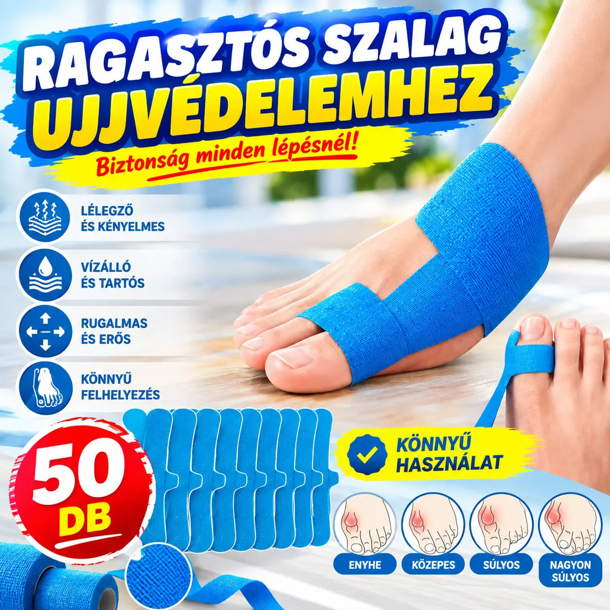 🦵🦵【50 darab7900Ft】 Rugalmas ujjvédők, égési sérülésekre való tapaszok, tartós sportkötések