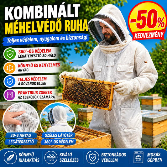 【M-2XL】🐝Méhecske mintás overál 3D pamuthálóból