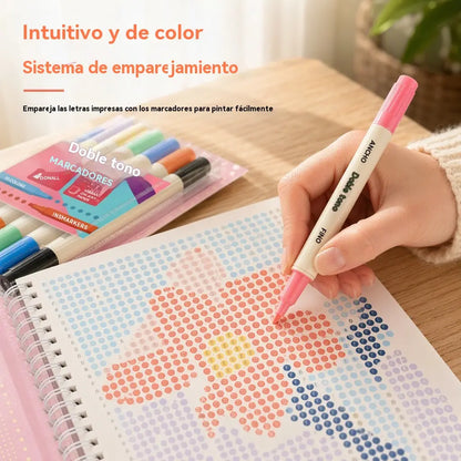 🎁🎄¡Oferta de Navidad: 50% de descuento!💞¡Más de 50.000 unidades vendidas!⏳✨Set de colorear con relieve (Braille) para mindfulness