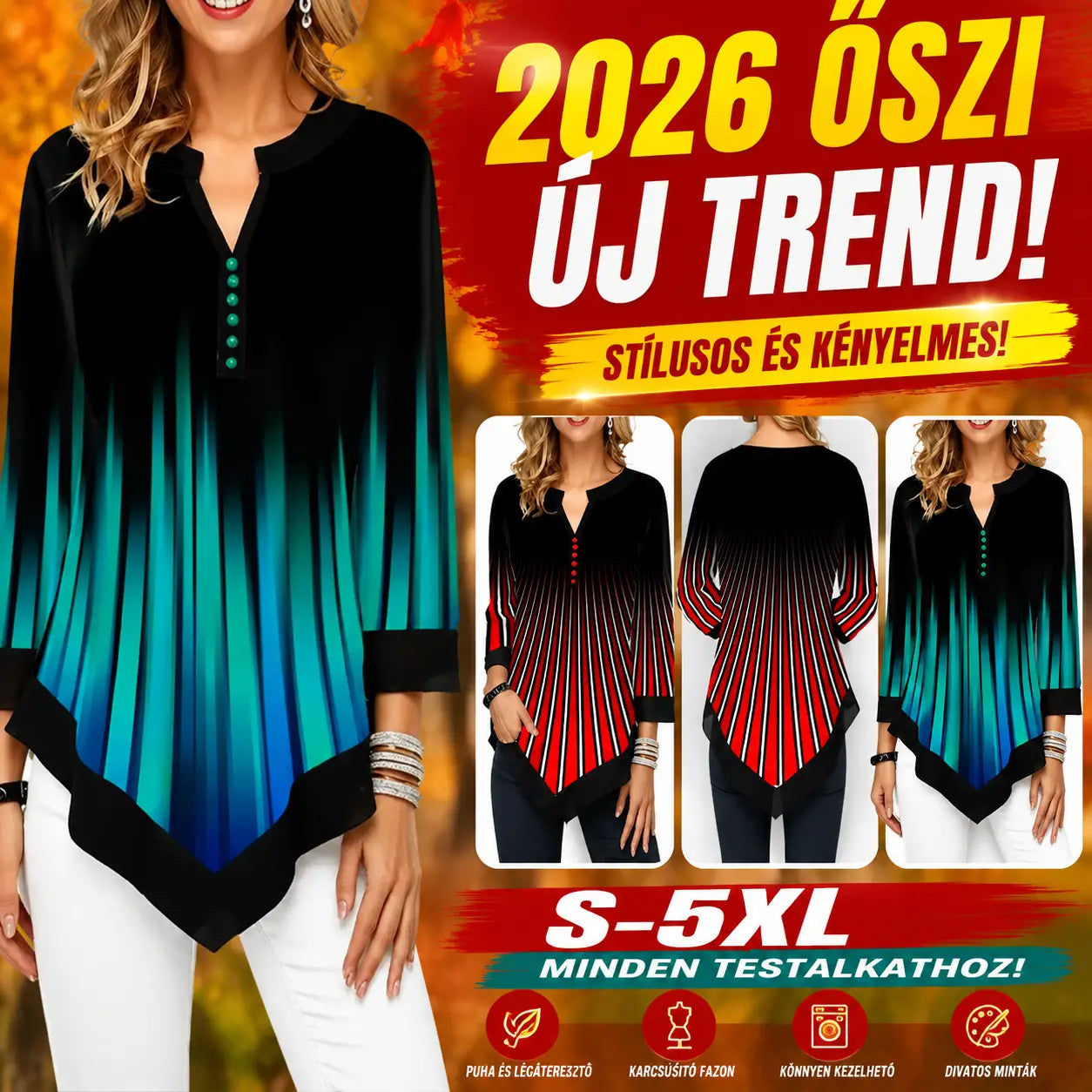 🔥【S-5XL】🎁2026 Őszi Új Divatos Mintás Ing